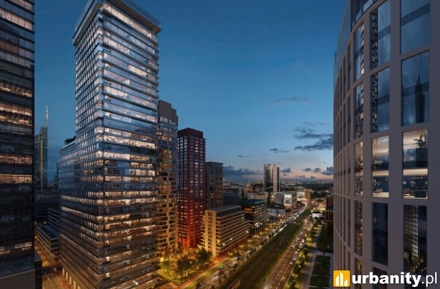 Projekt wieżowca AFI Tower, wiz. JEMS Architekci