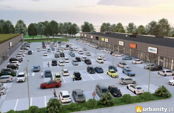 Wizualizacja owego parku handlowego w Zabrzu, wiz. materiały inwestora