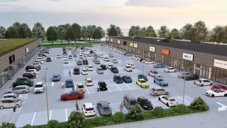 Wizualizacja owego parku handlowego w Zabrzu, wiz. materiały inwestora