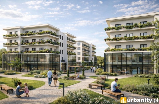 Projekt inwestycji Muchoborska 8 we Wrocławiu, wiz. materiały dewelopera