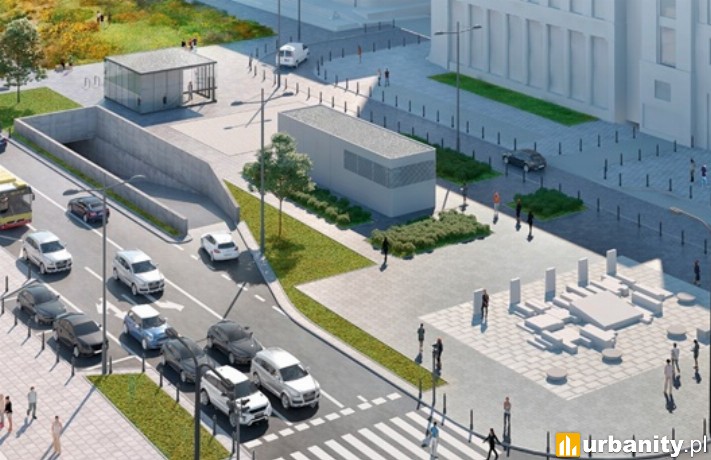 Podziemny parking samochodowy pod placem Powstańców Warszawy, fot. materiały prasowe