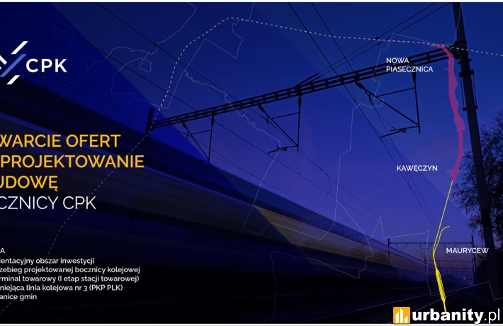 Nowa bocznica kolejowa przy CPK, fot. spółka CPK