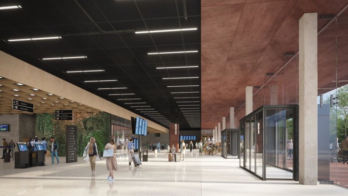 Projekt rozbudowy Portu Lotniczego Goleniów-Szczecin, wiz. materiały inwestora