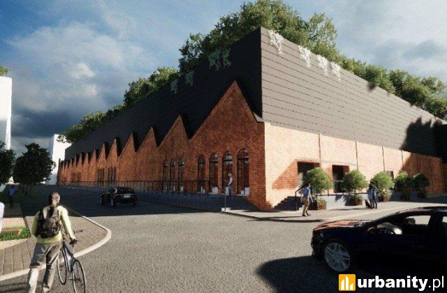 Projekt przebudowanej hali szedowej przy Rzgowskiej, wiz. materiały inwestora