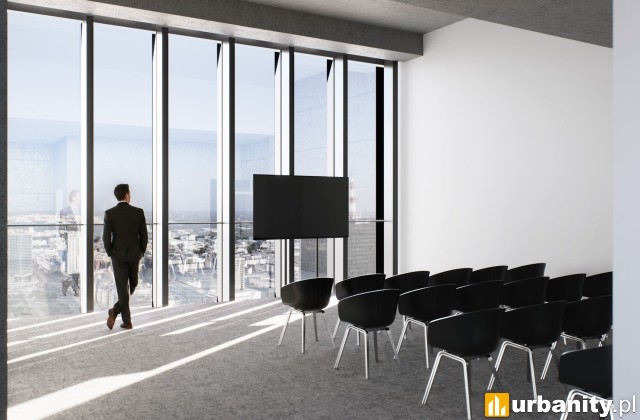 Nowa przestrzeń eventowa na 46. piętrze Varso Tower, wizualizacja Varso 46, wiz. materiały prasowe