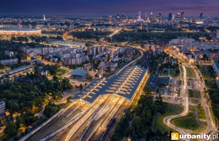 Wizualizacja dworca Warszawa Wschodnia