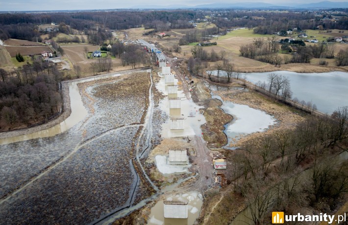 Powstaje blisko 600-metrowy most kolejowy w Zebrzydowicach, fot. PKP PLK S.A.
