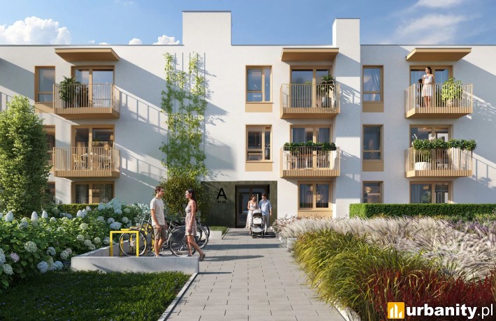 Projekt inwestycji Aroniowa Vita na Białołęce, wiz. Develia