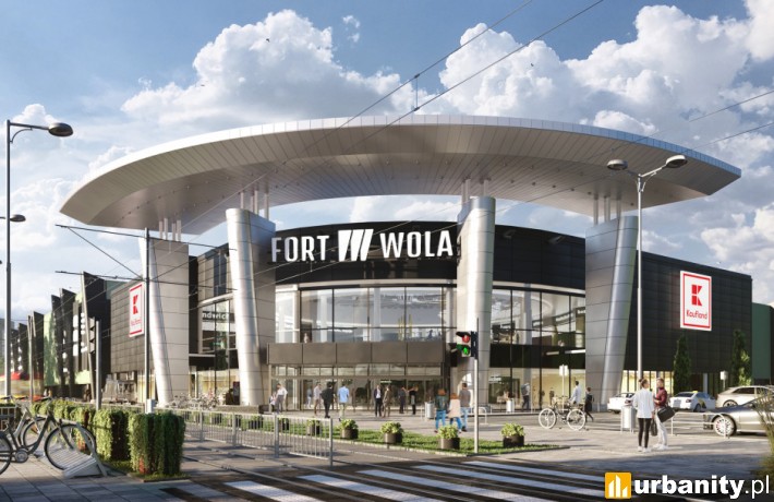 Centrum handlowe Fort Wola w Warszawie po przebudowie - wizualizacja