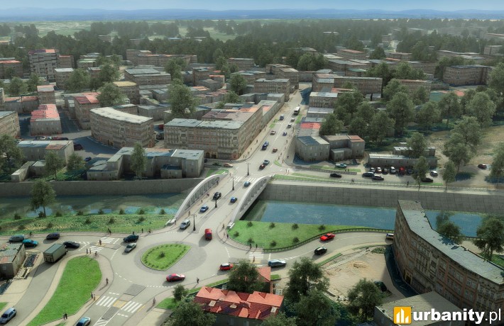 Projekt nowego mostu w Głuchołazach, wiz. materiały inwestora