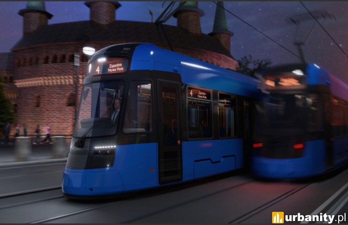 Wizualizacja tramwaju Pesa Twist 3.0, wiz. materiały prasowe