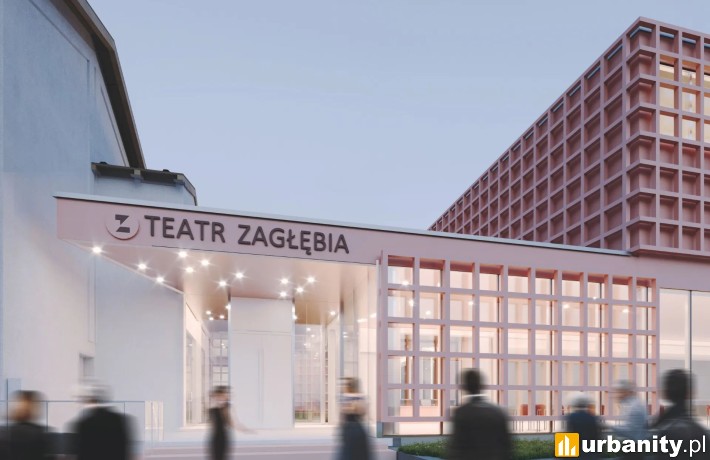 Projekt przebudowy i rozbudowy Teatru Zagłębia w Sosnowcu, wiz. materiały inwestora