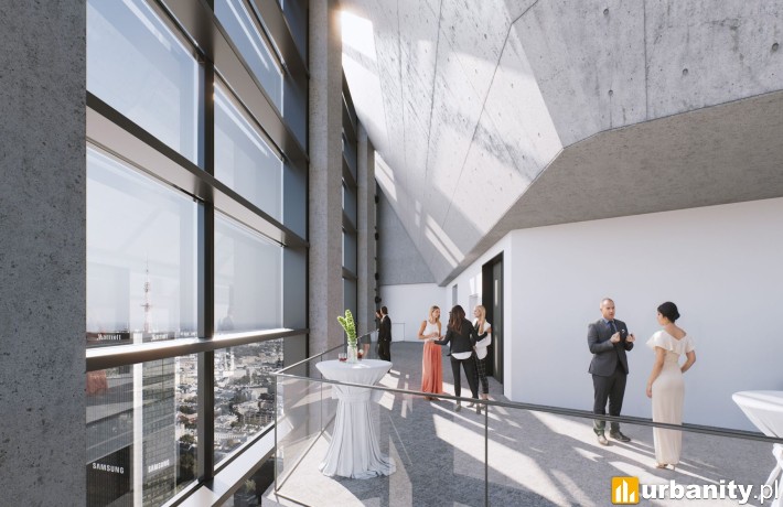 Nowa przestrzeń eventowa na 46. piętrze Varso Tower, wizualizacja Varso 46, wiz. materiały prasowe