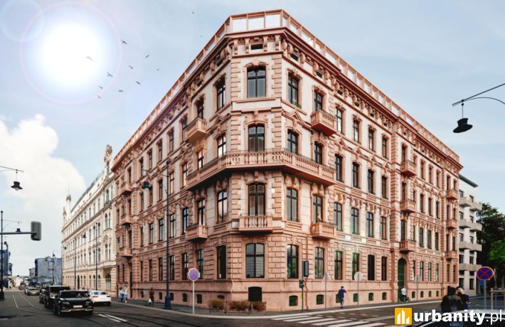 Wizualizacja inwestycji przy Wólczańskiej 18 w Łodzi, wiz. materiały inwestora