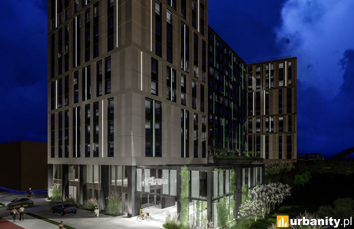 Wizualizacja akademiku Collegia w Gdańsku, wiz. materiały inwestora