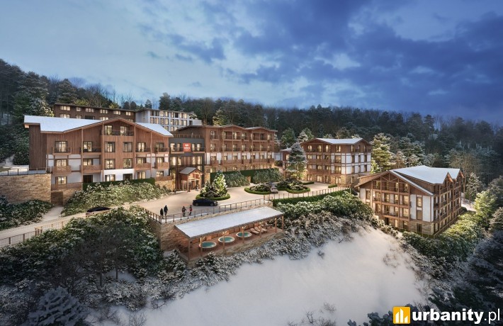 Aries Hotel & SPA Karpacz, wizualizacja kompleksu, wiz. materiały inwestora
