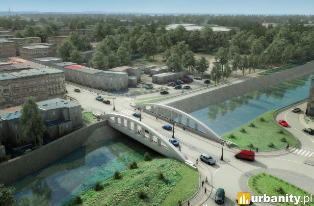 Projekt nowego mostu w Głuchołazach, wiz. materiały inwestora