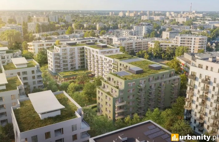 Projekt inwestycji Przasnyska 6 na Żoliborzu, wiz. materiały dewelopera