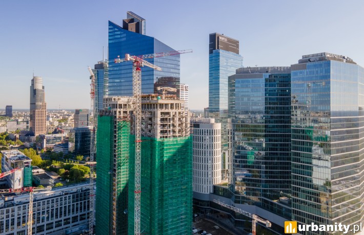 Postęp prac na budowie inwestycji Towarowa Towers, fot. materiały prasowe