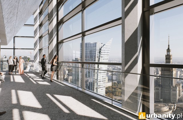 Nowa przestrzeń eventowa na 46. piętrze Varso Tower, wizualizacja Varso 46, wiz. materiały prasowe