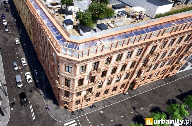 Wizualizacja inwestycji przy Wólczańskiej 18 w Łodzi, wiz. materiały inwestora