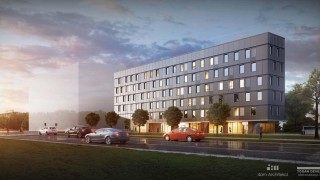 Witosa Point w Warszawie z wiechą