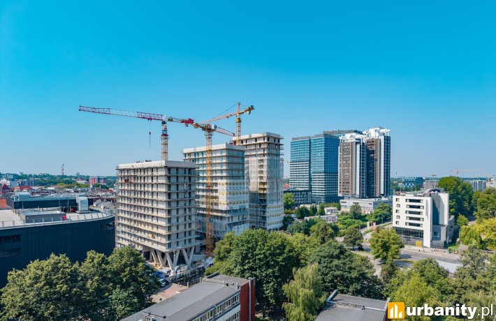 Tak obecnie wygląda budowa inwestycji Mikato w Katowicach, fot. Archicom