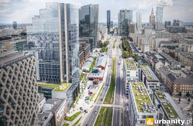 Projekt inwestycji Studio A w centrum Warszawy, wiz. Skanska