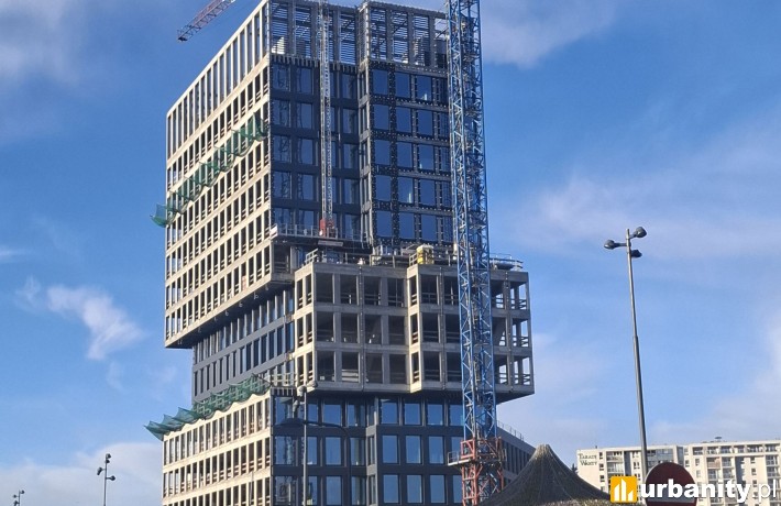 Jeden z najbardziej wyrazistych biurowców ostatnich lat w Poznaniu. Pełna bryła już widoczna