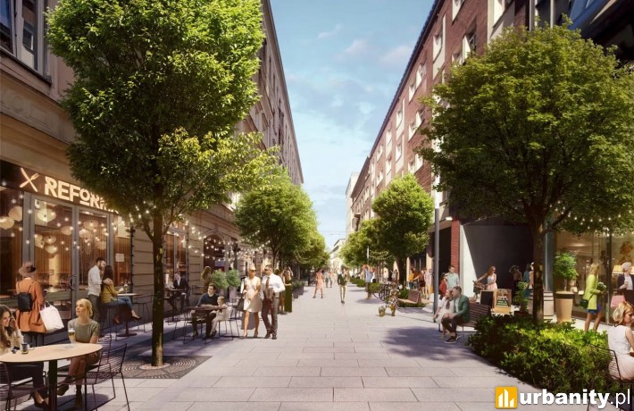 Projekt rewitalizacji ulicy Chmielnej w Warszawie, fot. materiały prasowe