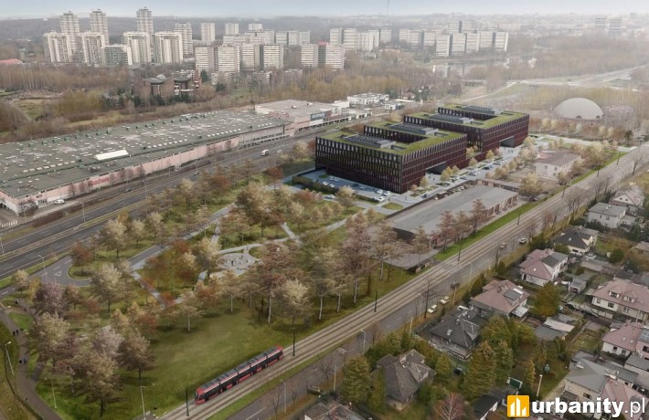 Nowa siedziba Prokuratura Katowice, wizualizacja, wiz. materiały inwestora