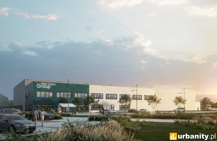 Atlas Copco Group zwiększy możliwości produkcyjne. Panattoni wybuduje fabrykę, wiz. Panattoni