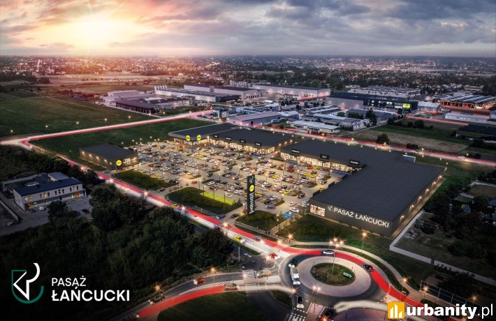 Pasaż Łańcucki, projekt inwestycji, wiz. materiały inwestora