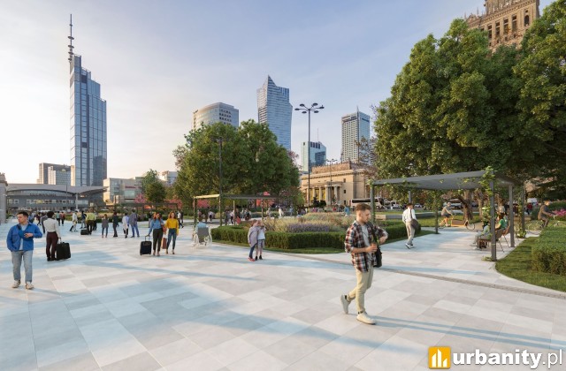 Projekt Alei Centralnej w ścisłym centrum Warszawy, wiz. ZDM Warszawa