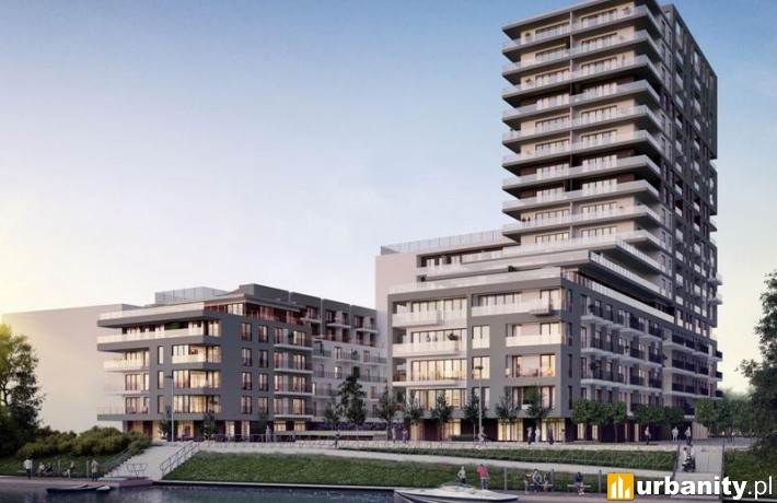 Projekt apartamentowca Angel River we Wrocławiu