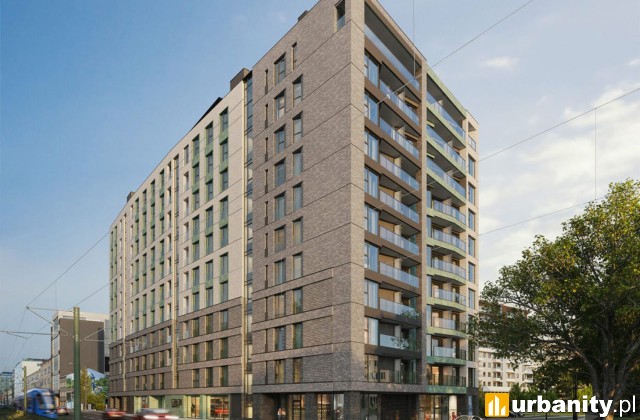 Projekt inwestycji przy Mogilskiej 31 w Krakowie, wiz. materiały dewelopera