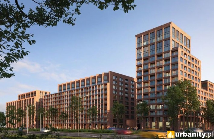 Pierwotna koncepcja osiedla na terenie dawnego Transbudu, wiz. materiały inwestora