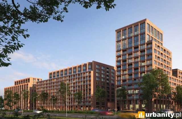 Pierwotna koncepcja osiedla na terenie dawnego Transbudu, wiz. materiały inwestora