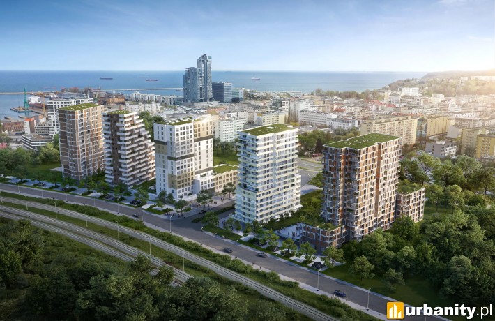 Projekt inwestycji Wenda w centrum Gdyni, wiz. materiały dewelopera