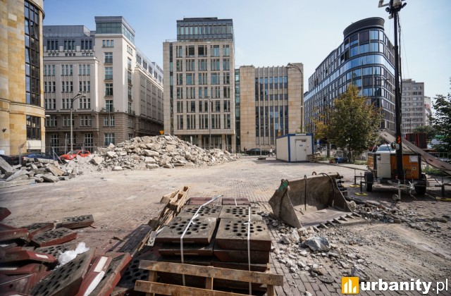 Prace w ramach przebudowy kwartału ulic Złota i Zgoda w centrum Warszawy, fot. ZDM Warszawa