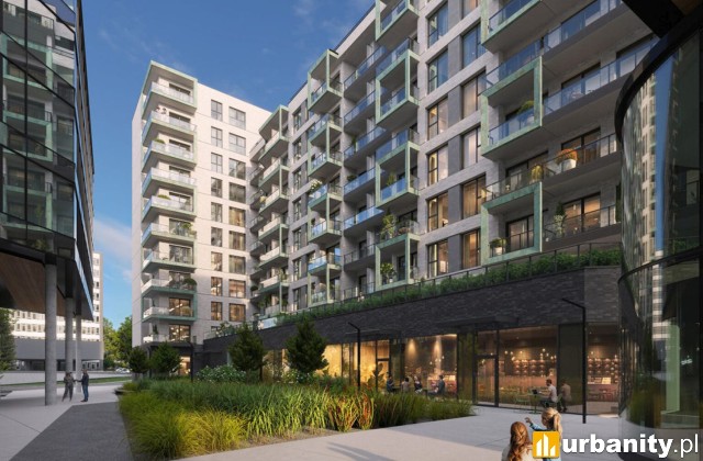 Projekt inwestycji przy Mogilskiej 31 w Krakowie, wiz. materiały dewelopera