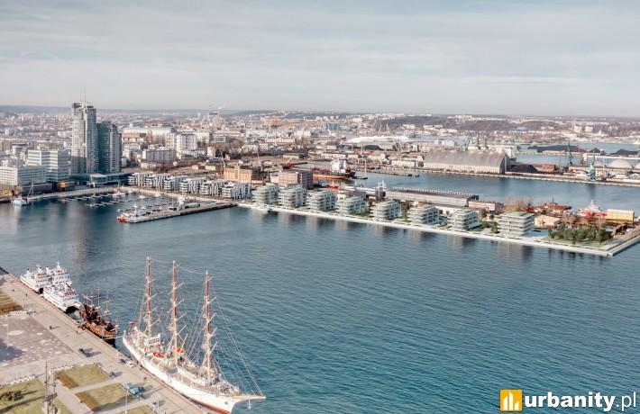 Projekt inwestycji w rejonie Mola Rybackiego w mieście Gdynia, wiz. FS&P ARCUS