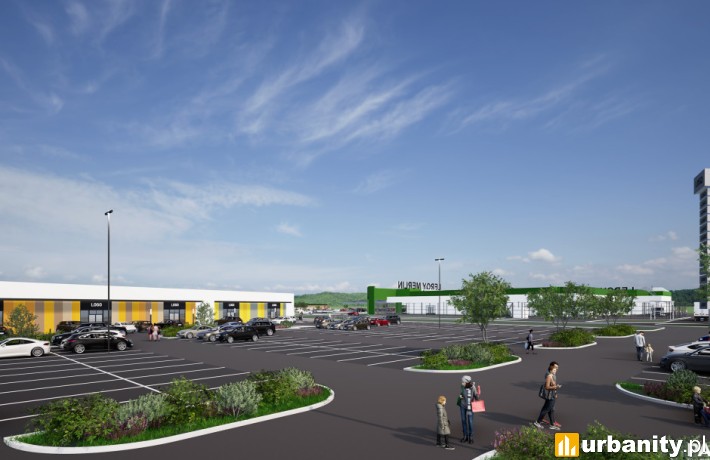 Projekt nowej inwestycji P.A. Nova w Dzierżoniowie, wiz. materiały inwestora