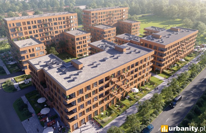 Projekt osiedla Tuwima Gardens w Łodzi, wiz. materiały dewelopera
