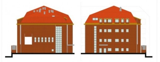 elewacja zachodnia i wschodnia
