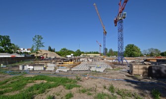 zdjęcie z budowy Wille Biskupin