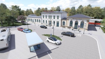 zdjęcie z przebudowy Dworzec kolejowy PKP Oława