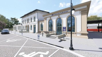 zdjęcie z przebudowy Dworzec kolejowy PKP Oława