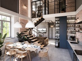 zdjęcie z przebudowy Grafitowe Lofty