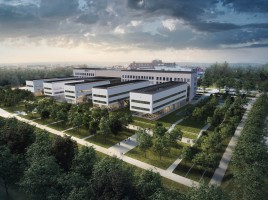 zdjęcie z budowy Kompleks kliniczno-dydaktyczno-badawczy Pomorskiego Uniwersytetu Medycznego